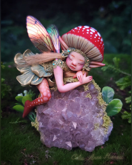 An Amethyst Mushroom Faery